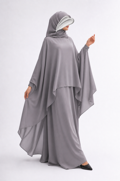 Abaya 2 Pièces – Jupe + Isdal Élégante